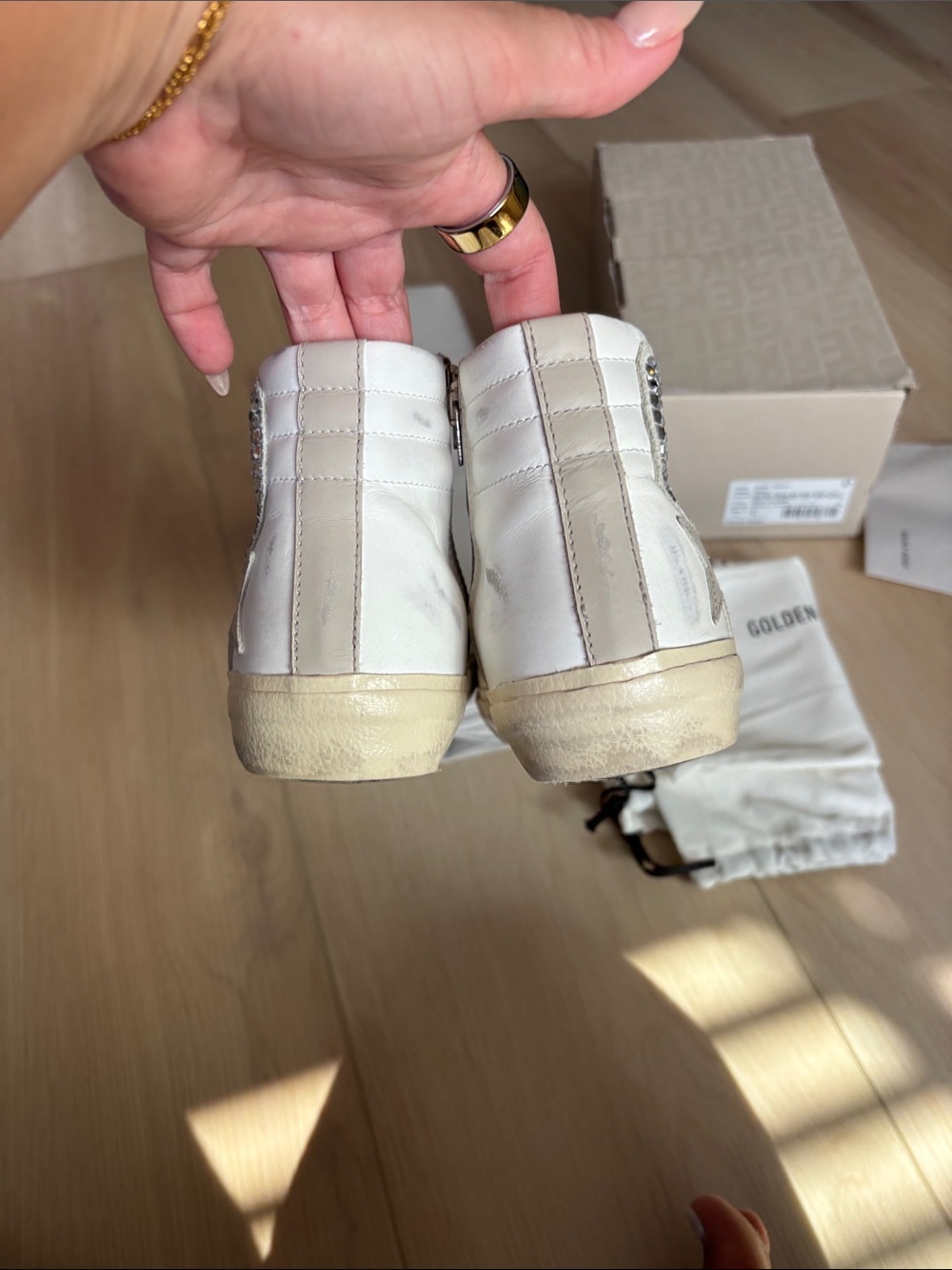 Golden Goose Swarovski Crystal Slide Sneakers Like New - Picture 6 of 14